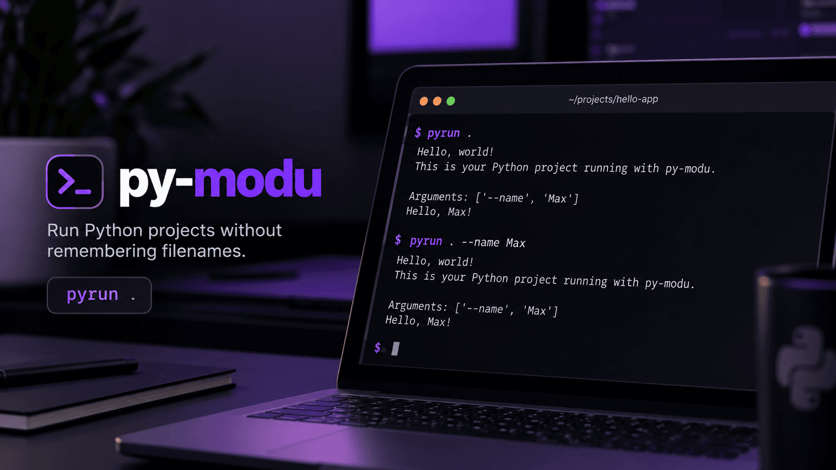 py-modu — Run Python Projects Without Remembering Filenames